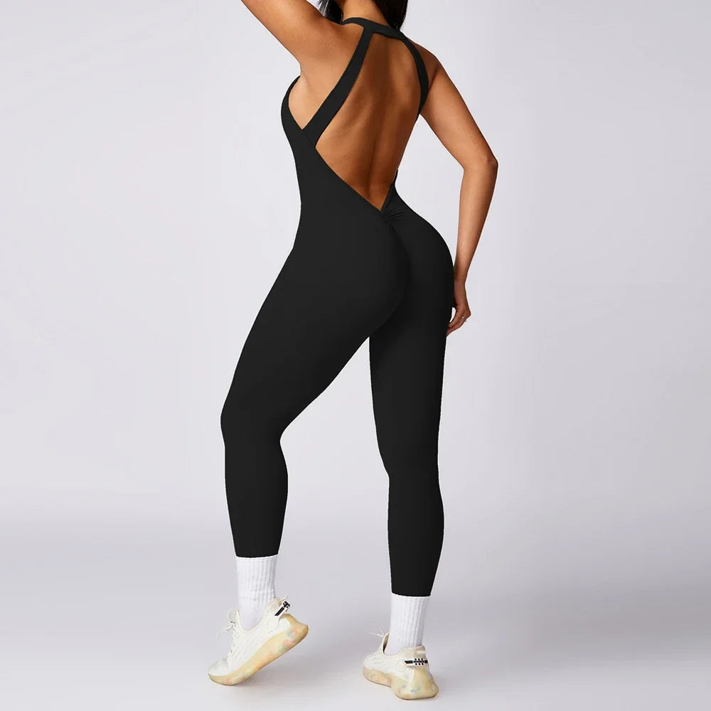 Women Sportswear, Gym Outfit, Fitness Sexy one-piece Jumpsuit